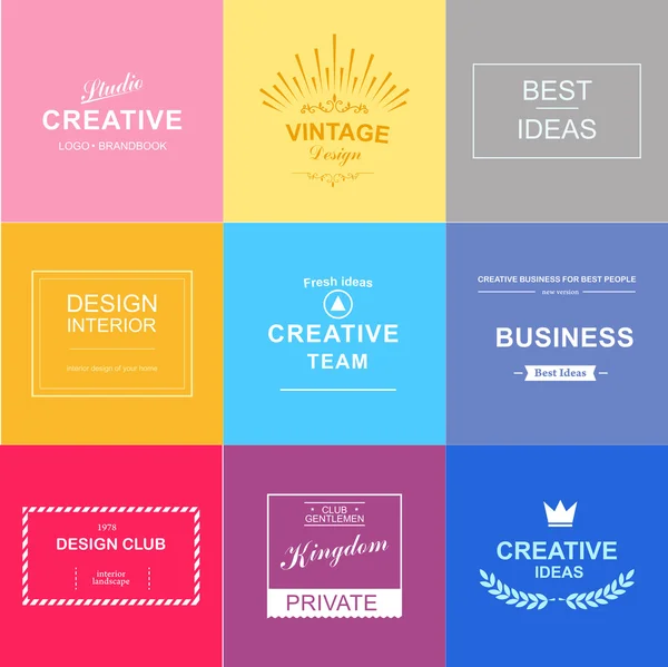 Set logo elementi di design — Vettoriale Stock