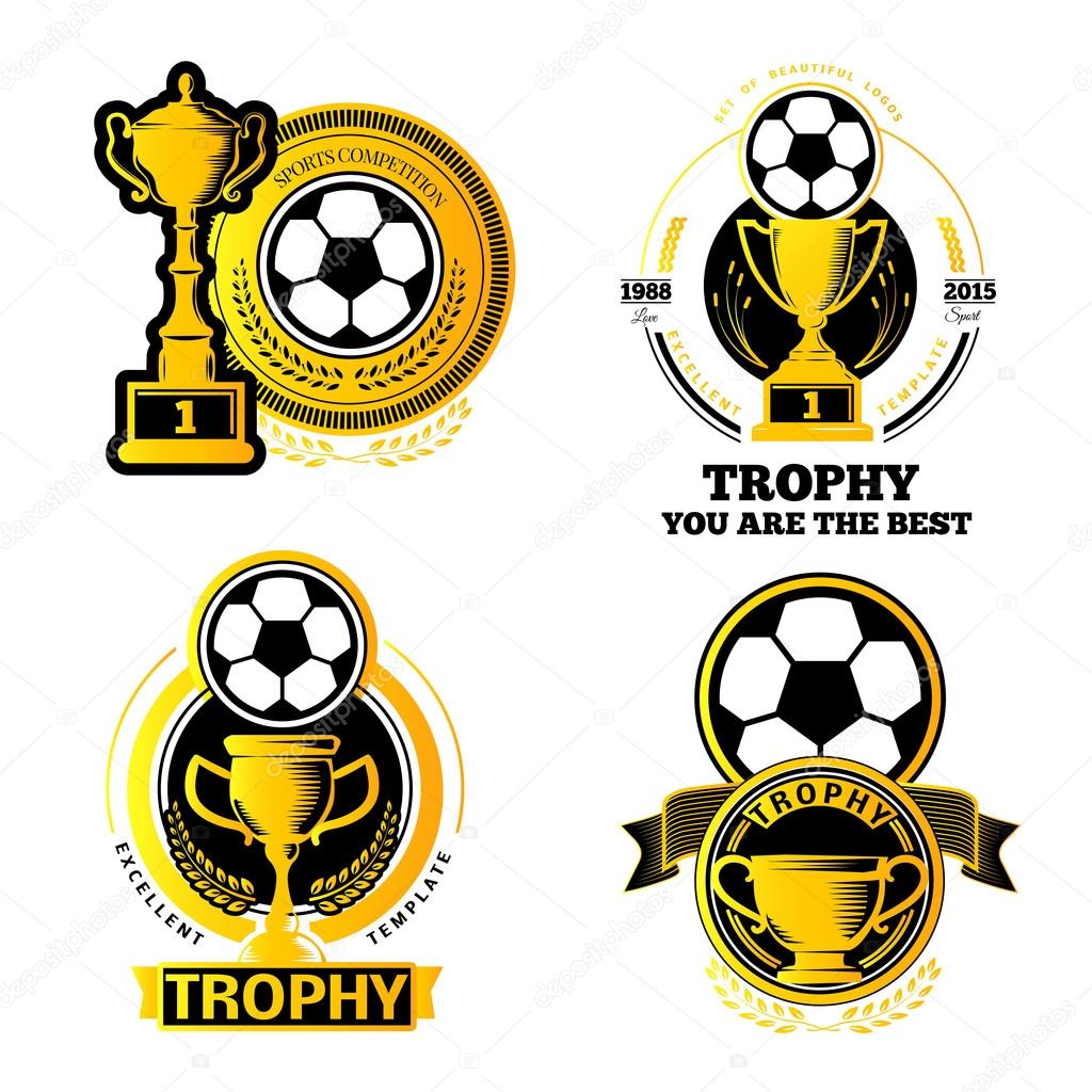 Vector set sport emblems. Logo badges and labels. Football icons
