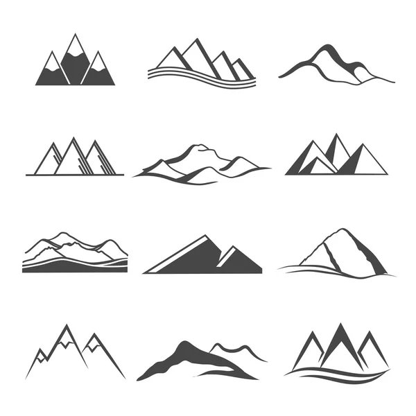 Montañas logo viaje — Vector de stock