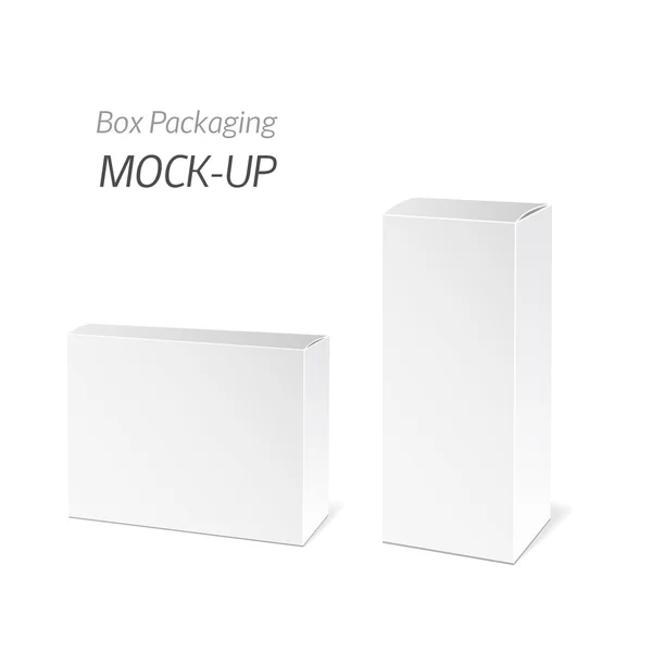 Άσπρη συσκευασία κουτί — Διανυσματικό Αρχείο