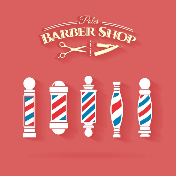 Barbería poste — Vector de stock