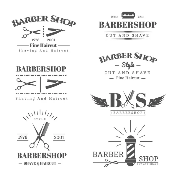 Elementos de design de barbearia — Vetor de Stock