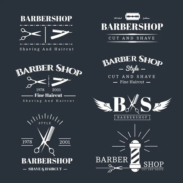 Elementos de design de barbearia — Vetor de Stock