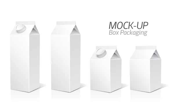 模拟软件包。果汁和牛奶 — 图库矢量图片