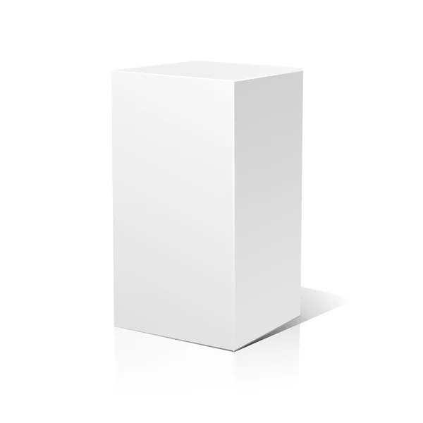 Witte 3D-box — Stockvector