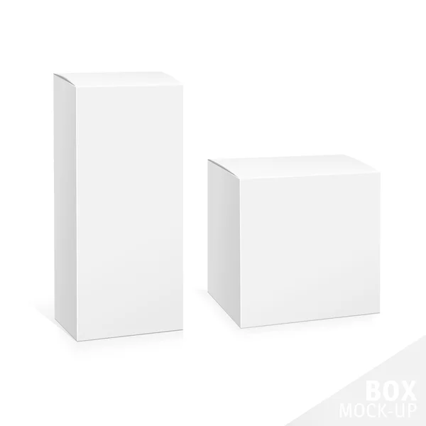 现实的白色包装盒. — 图库矢量图片