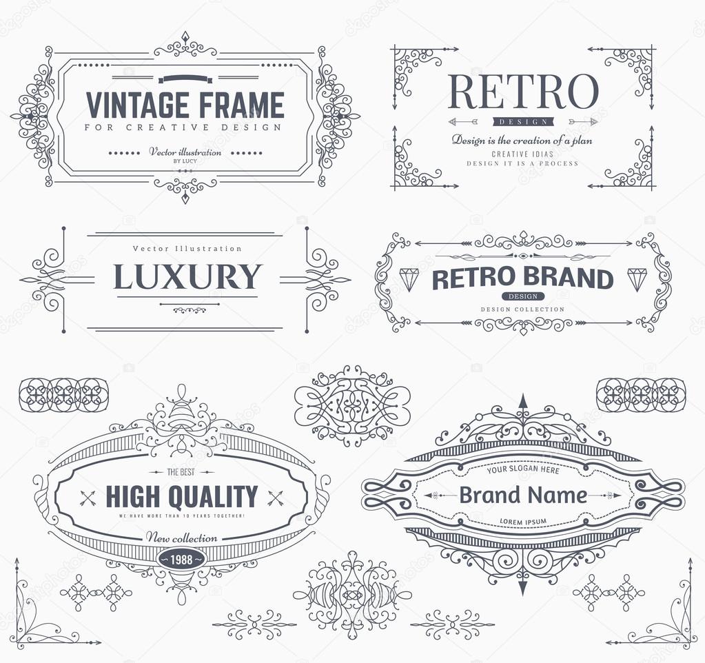 Design collection of vintage patterns