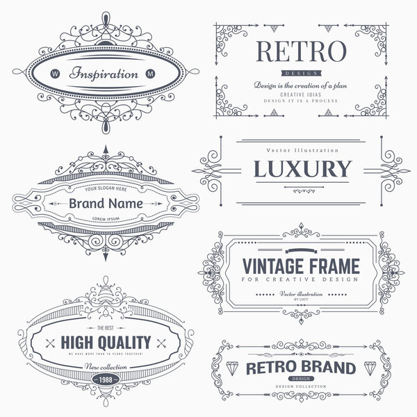 Каллиграфические орнаменты и рамки
