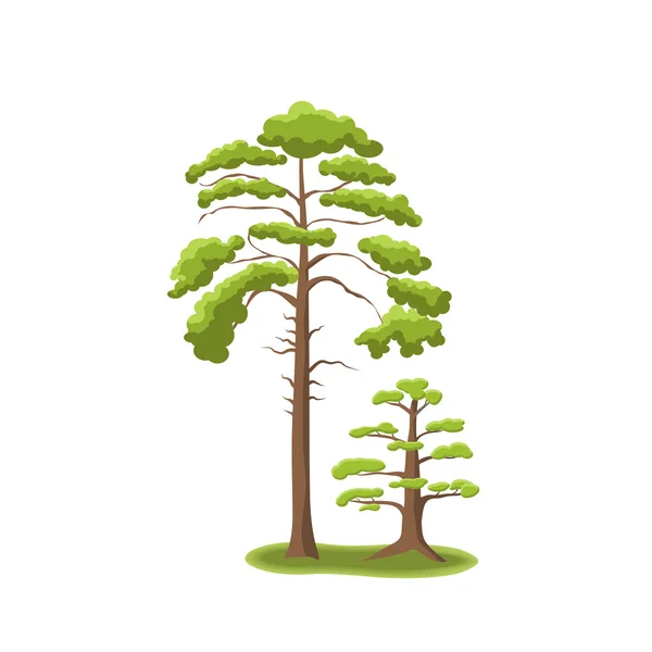 Vector stylized trees — Stock Vector