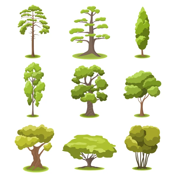 Vector stylized trees — Stock Vector