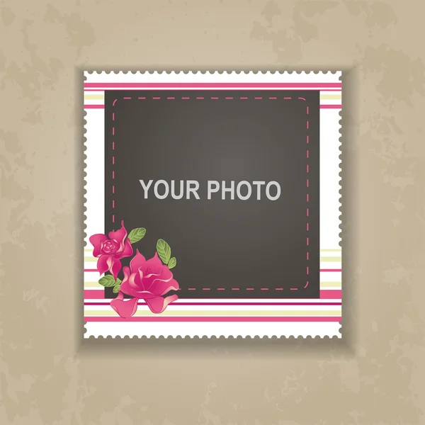 Vector vintage photo frame — Stock Vector