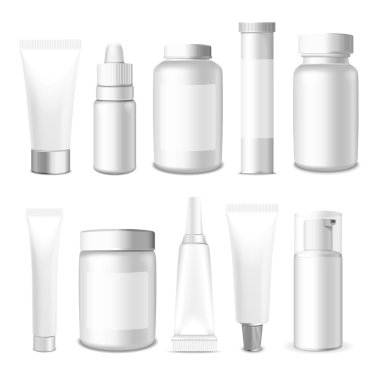 Realistic Vector Tubes and Jar clipart