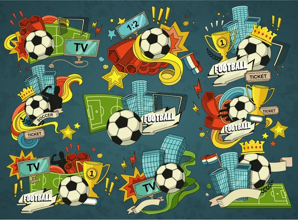 Football sports elements — Stock Vector