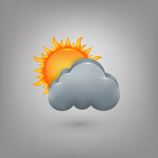 Icon weather. Cloud sun — Stock Vector