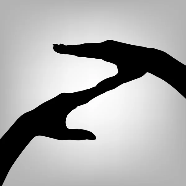 Silhouette main de femme. Lettre Z — Image vectorielle