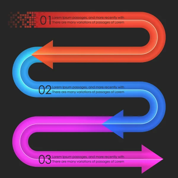 Modèle de conception d'infographie. Flèches — Image vectorielle