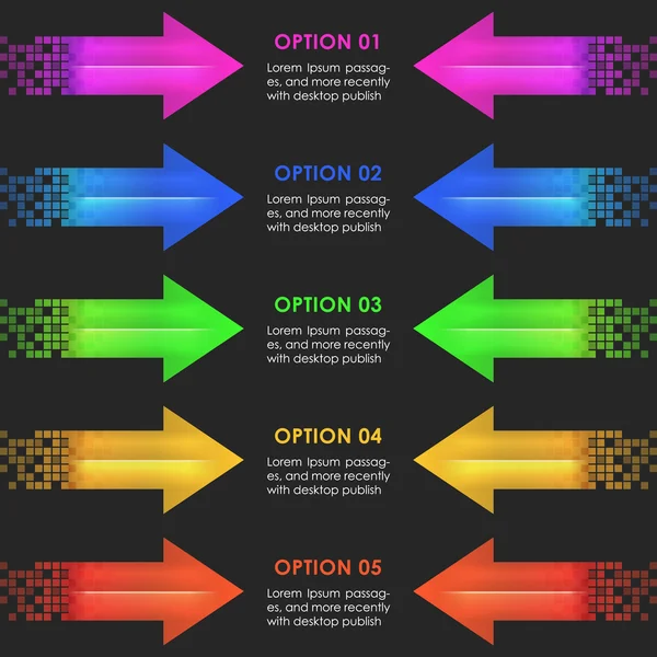 Modèle de conception d'infographie. Flèches — Image vectorielle