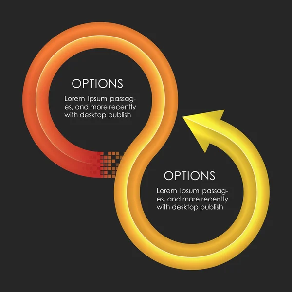 Modèle de conception d'infographie. Flèches circulaires — Image vectorielle