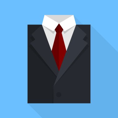 Düz iş ceket ve kravat. Siyah renk