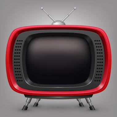 Retro kırmızı tv