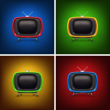 Retro ayarla tv ile arka plan rengi