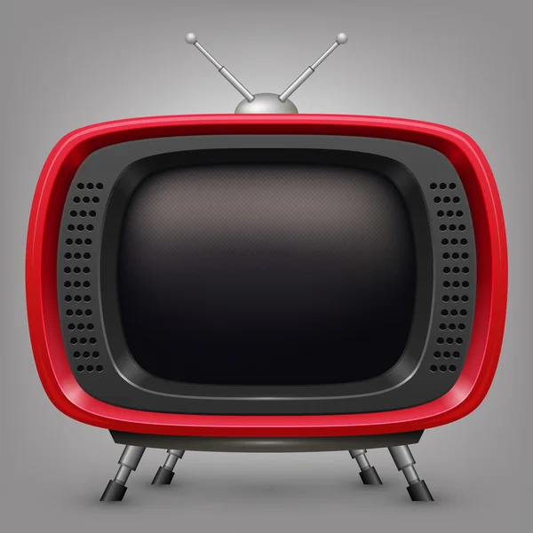 Retro red tv — Stock Vector