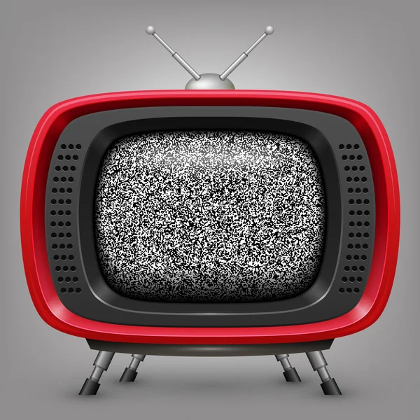 Gürültü ile Retro kırmızı tv