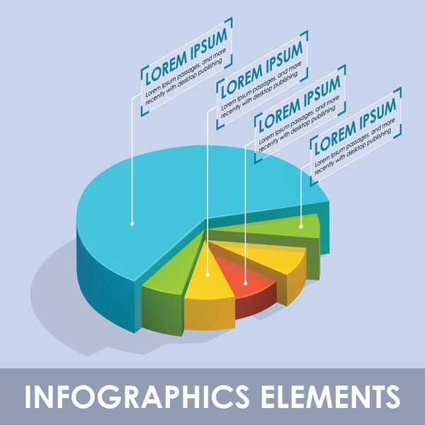 Векторная изометрическая инфографическая диаграмма
