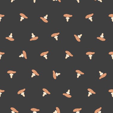 Mantarlı şirin bir bahçe; kırtasiye malzemesi, ambalaj kağıdı, tekstil, bebekler, dekorasyon için pürüzsüz desen 