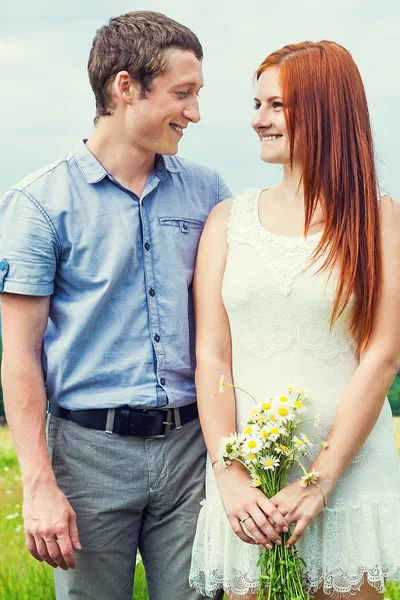 Portrait of young beautiful couple. — Stock Photo, Image