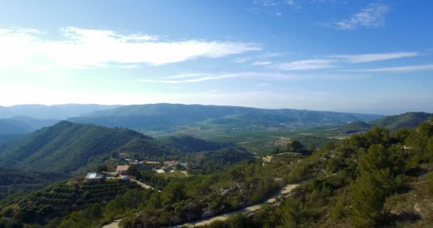 4k anteny, Lot nad epicki krajobrazy Andaluzji z całej kąt widzenia, Hiszpania — Wideo stockowe