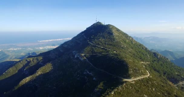 4 к антена, політ над епічної Андалузький пейзаж з широким кутом зору, Іспанія — стокове відео
