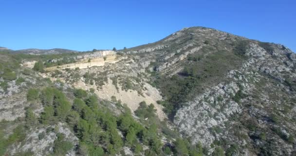 4K Aerial, Flight over an epic Andalusian landscape with wide angle view, Spain — Stock Video