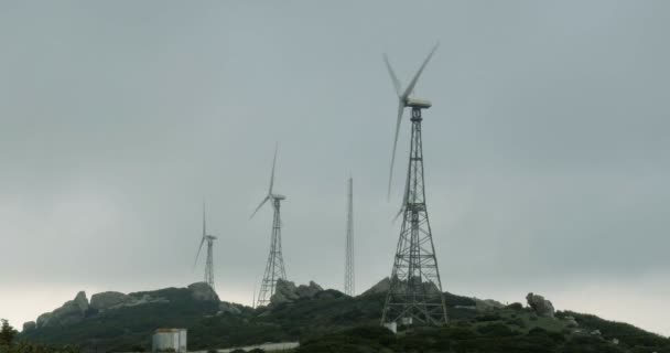 4K, Wind Energy Plantation In Spain — Stock Video