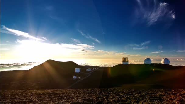 4 k Timelapse, Obserwatorium Mauna Kea, Big Island na Hawajach — Wideo stockowe