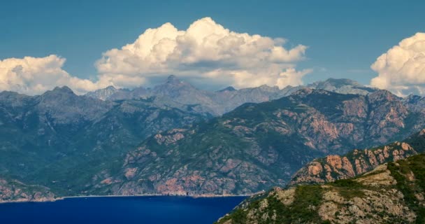 4k, πάροδο του χρόνου, θέα στο Porto, Κορσική — Αρχείο Βίντεο