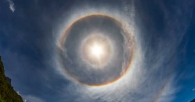 4k, zaman atlamalı, 360 derece Halo, tam daire gökkuşağı, Reunion