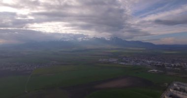 4 k hava, düz alan manzaralı yüksek Tatra Dağları, Slovakya
