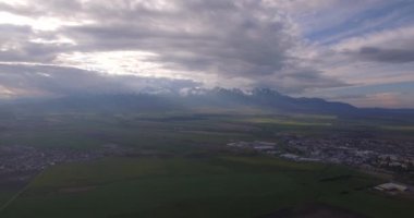 4 k hava, düz alan manzaralı yüksek Tatra Dağları, Slovakya