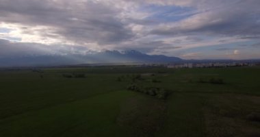 4 k hava, düz alan manzaralı yüksek Tatra Dağları, Slovakya