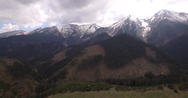 4 k επιτόπιων δειγματοληπτικών, High Tatra οροσειρά, Σλοβακία — Αρχείο Βίντεο