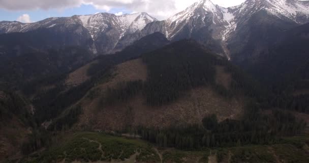 4 k antenne, hoge Tatra gebergte, Slowakije — Stockvideo