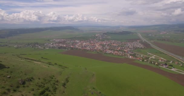 4K Aérea, Castillo Antiguo, Spissky Hrad en Eslovaquia — Vídeo de stock