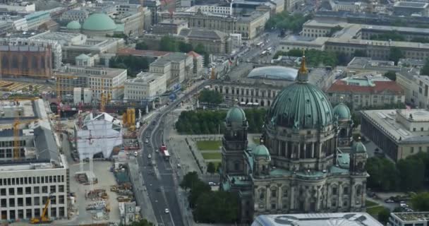 4k, uitzicht vanaf Berlijn Tv Tower, Berlijn Dome — Stockvideo