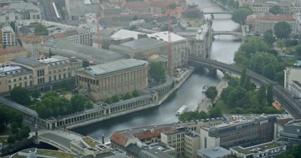 Vista dalla torre TV di Berlino, Reichstag, Berlino — Video Stock