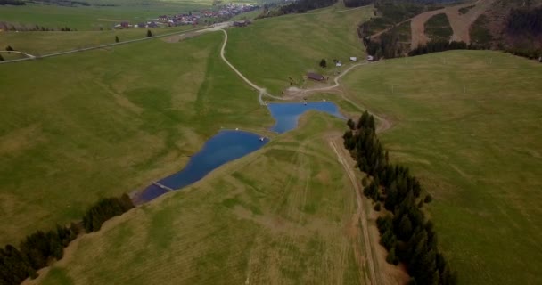 4 k antény, starověký hrad, Spissky Hrad na Slovensku - — Stock video