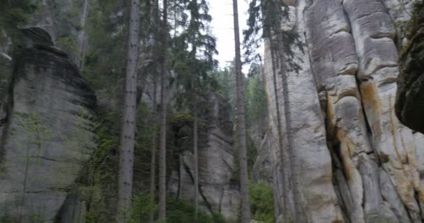 4k, Dolni Adrszpach-Teplice Rocks, Çek Cumhuriyeti — Stok video