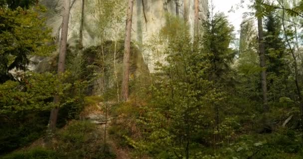 4 k，Adrspach-特普利采下的岩石，捷克共和国 — 图库视频影像