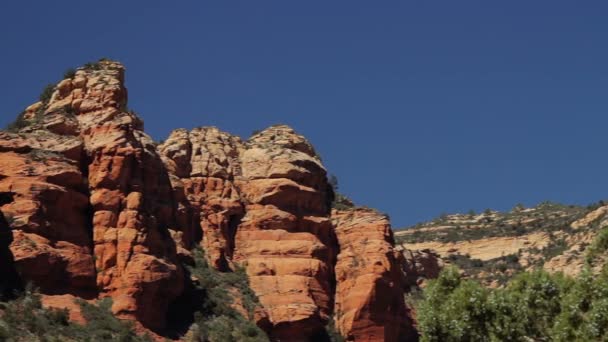 Rote Felsen an Seite Quellen Wüste, arizona, USA — Stockvideo