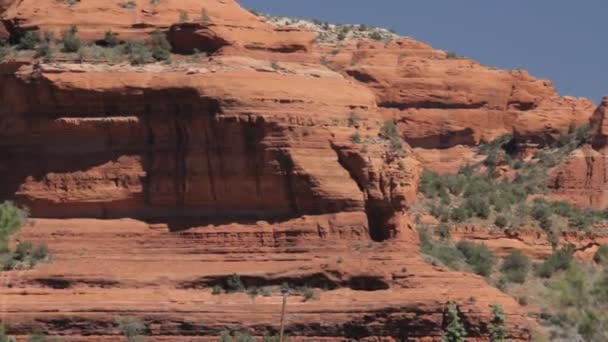 Κόκκινα βράχια στο σελίδα ελατήρια έρημο, Αριζόνα, ΗΠΑ — Αρχείο Βίντεο